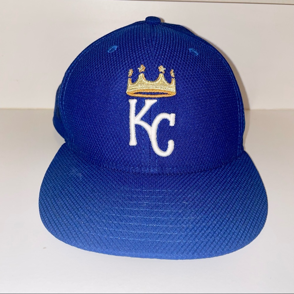 Kansas City Royals KC New Era 59FIFTY Fitted Baseball Hat Cap Size 7 1/2 Blue